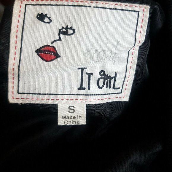 Womens Jacket  Windbreaker Varsity Black Embroidery Patched - Picture 7 of 12